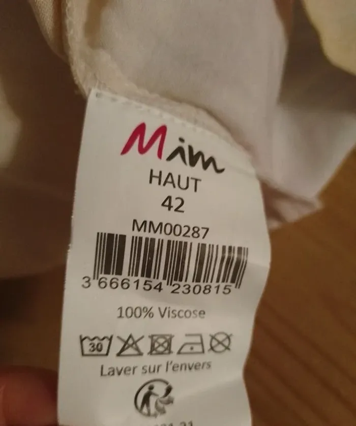 Haut portefeuille - taille 42 - Mim - neuf - 100% viscose - photo numéro 8