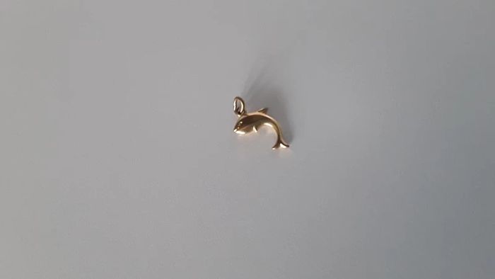 Pendentif dauphin en plaqué or - photo numéro 2