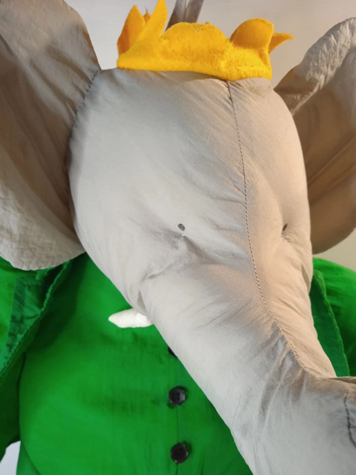 vintage elephant babar style toile parachute - photo numéro 2