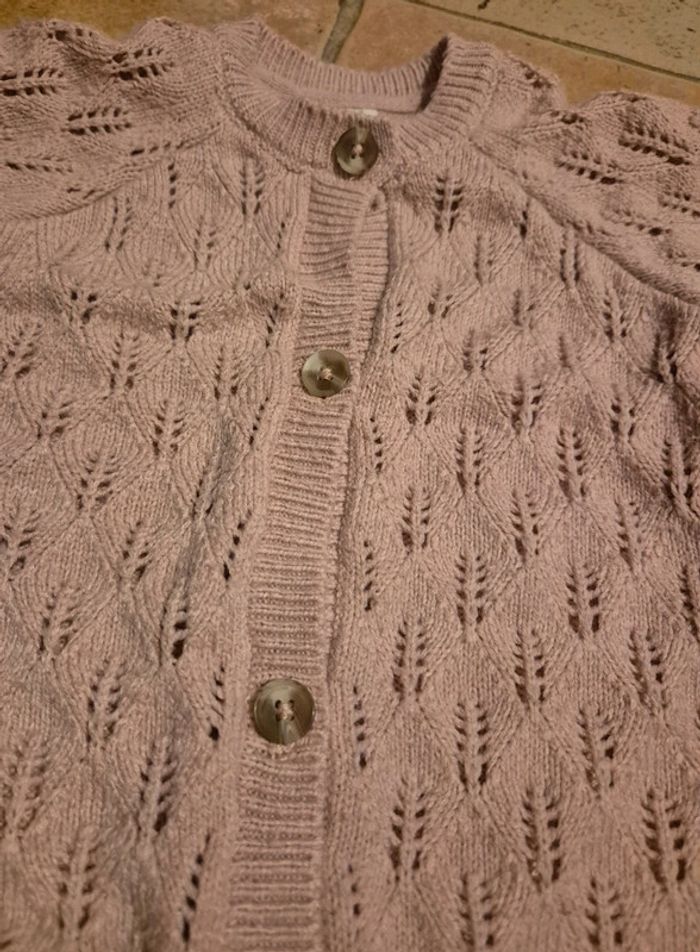 Gilet rose pâle bébé fille - photo numéro 3
