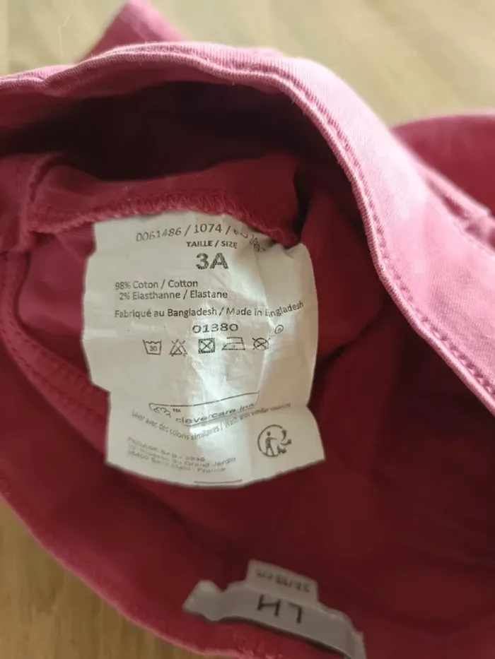 Pantalon rose fille La Halle 3 ans - photo numéro 4