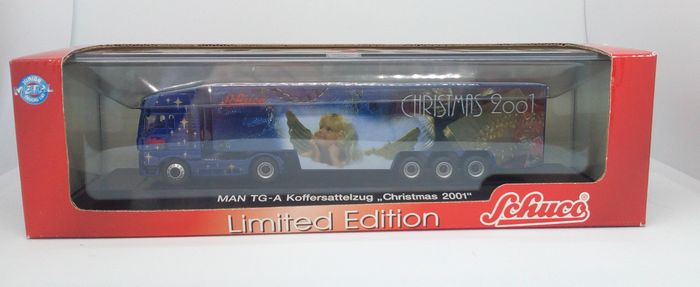 SCHUCO 22621 MAN TG-A CAMION BLEU "Christmas 2001" 1/87 - photo numéro 2