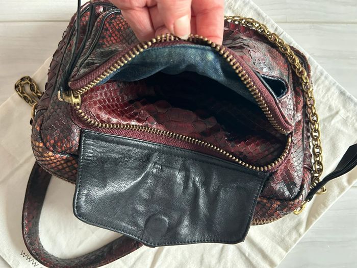 Sac Claris Virot Big Charly python Bordeaux - photo numéro 8