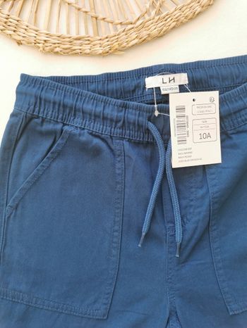 Pantalon bleu en toile La Halle 10 Ans