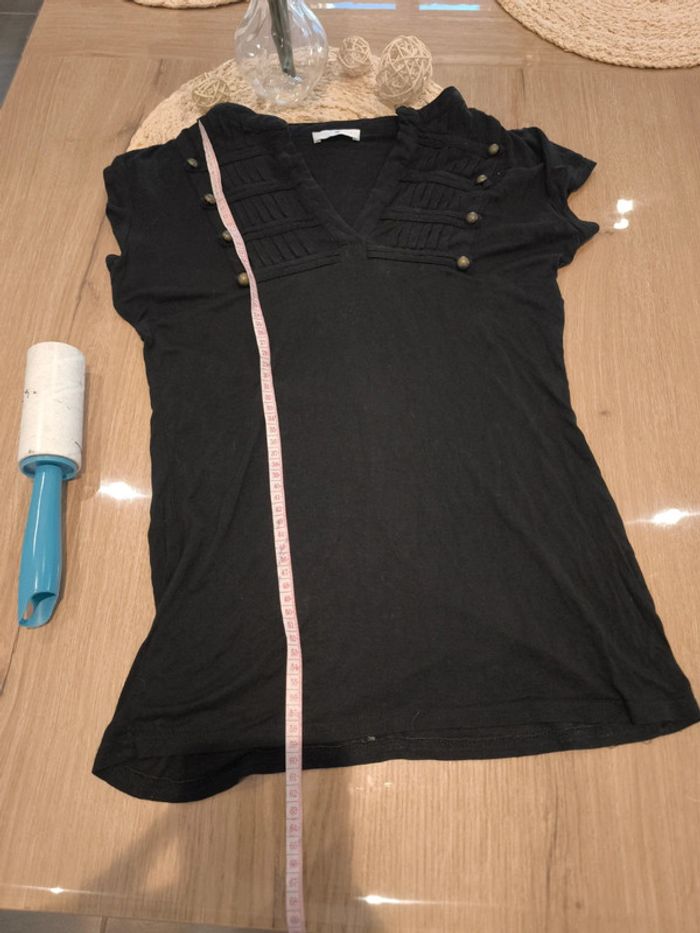 Haut noir Cache Cache taille M noir très bon état - photo numéro 2