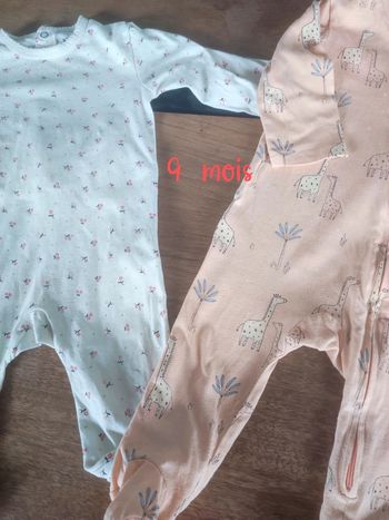 Lot de deux pyjamas Kiabi 9 mois