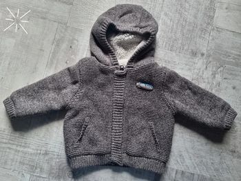 Manteau laine et sherpa 9 mois garçon