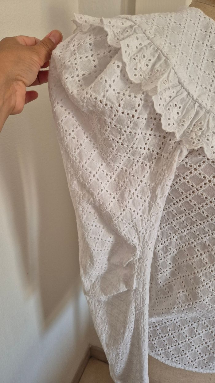 Chemise blanche broderie anglaise - photo numéro 6