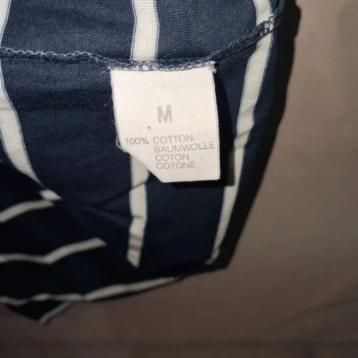 Polo Burlington Taille M Bleu Marine Rayé Coton Stretch - photo numéro 5