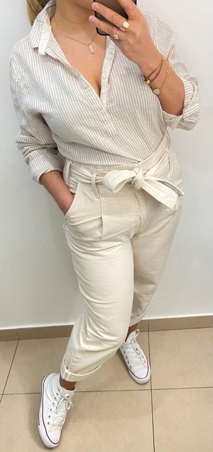 Superbe Blouse A Rayures Taille S - photo numéro 7