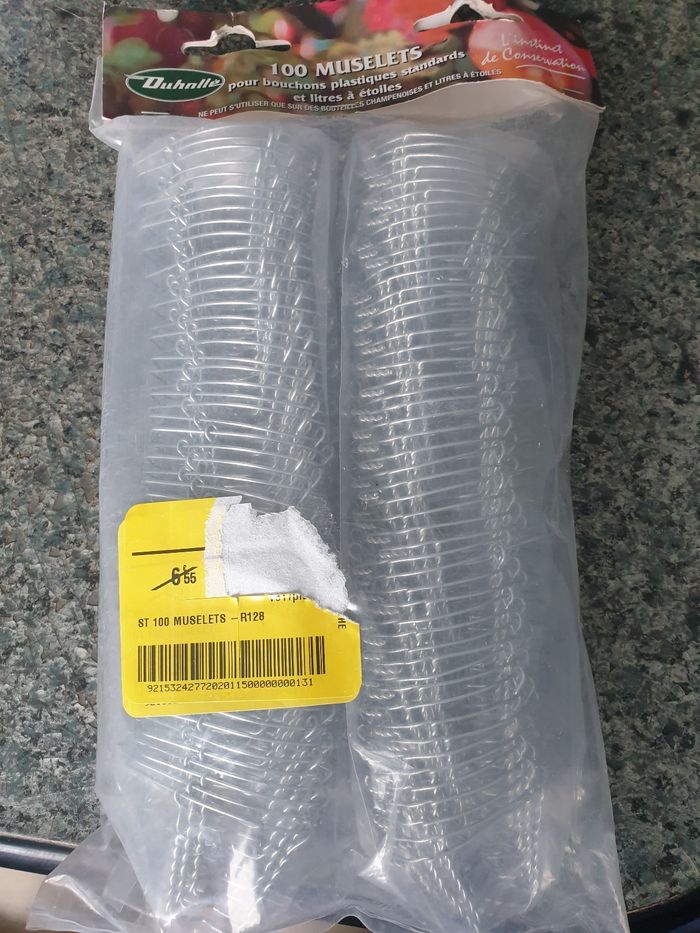 100 Muselets pour bouchon plastique