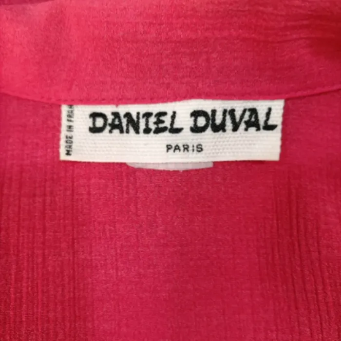 Chemise vintage rose fuchsia Daniel Duval Paris, coupe droite fluide taille XL estimée A1204 - photo numéro 6
