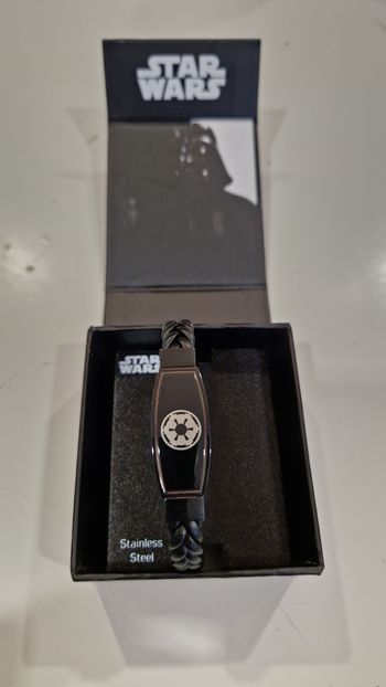 Bracelet STAR WARS Symbole Impérial (Empire Galactique) - Acier Inoxydable - Boîte Cadeau