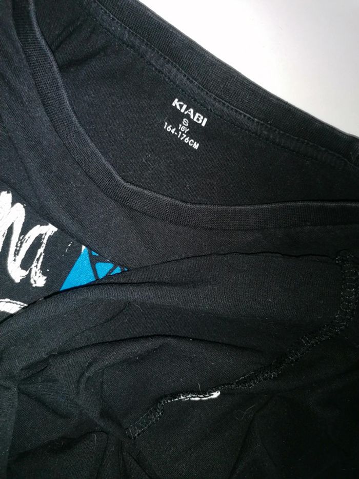 Tee-shirt noir S-16ans 164.176cm Kiabi - photo numéro 2