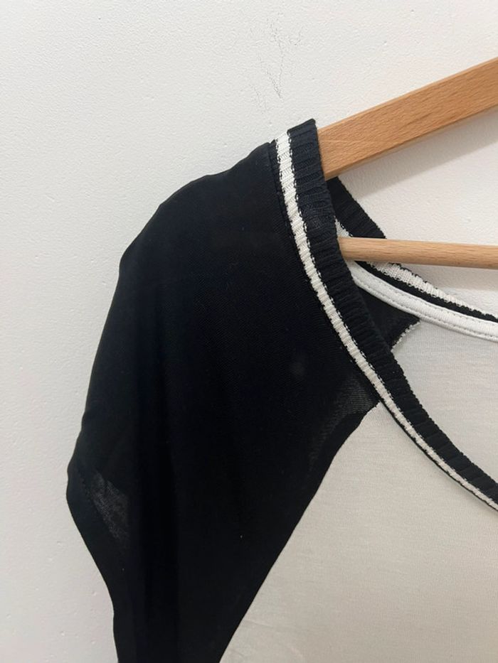 T-shirt Mango noir/blanc - photo numéro 3