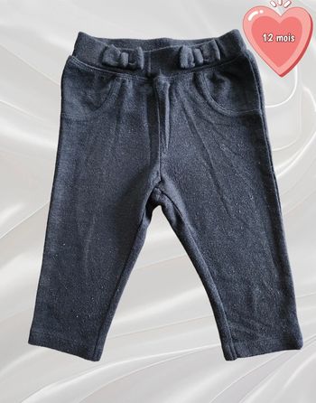 Pantalon noir fille 12 mois