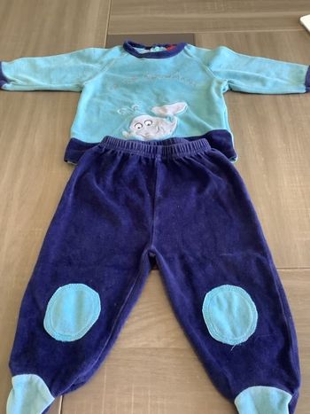 Pyjama 2 pièces velours 6 mois