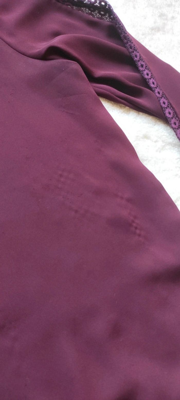 Blouse Cottonade Paris Violet Aubergine L fabriqué en France - photo numéro 6