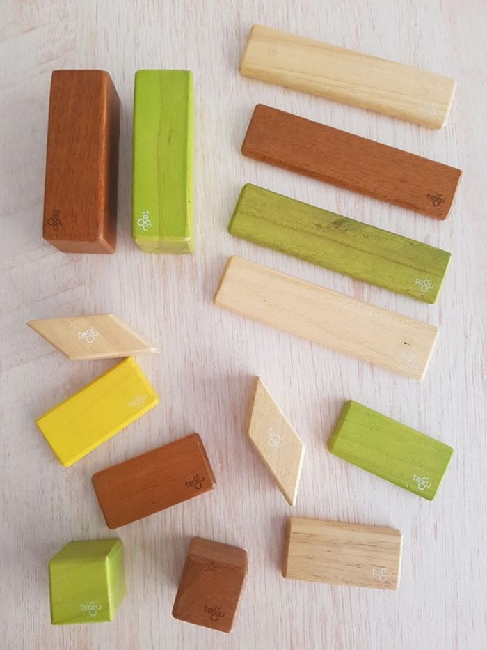 Jeu de construction magnétique en bois Tegu - photo numéro 2