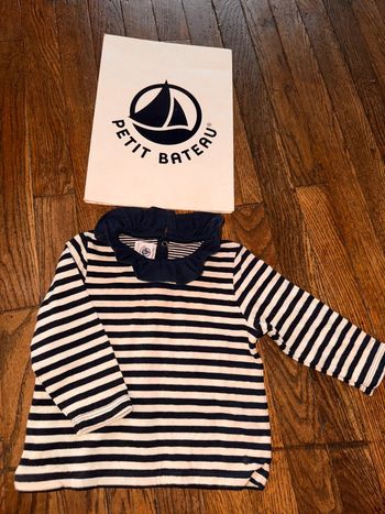Marinière petit bateau 12 mois