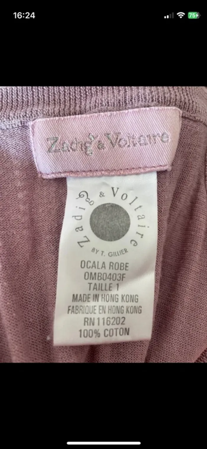 Robe zadig et voltaire modèle ocala taille 1 - photo numéro 5