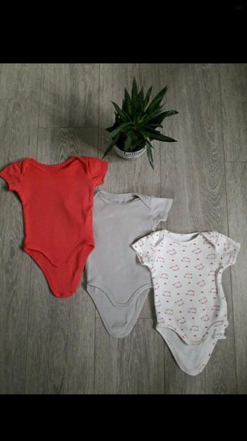 Lot de 3 bodies kiabi 6mois