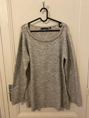 Pull gris chiné