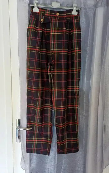 Pantalon écossais taille haute Verdosa taille 36
