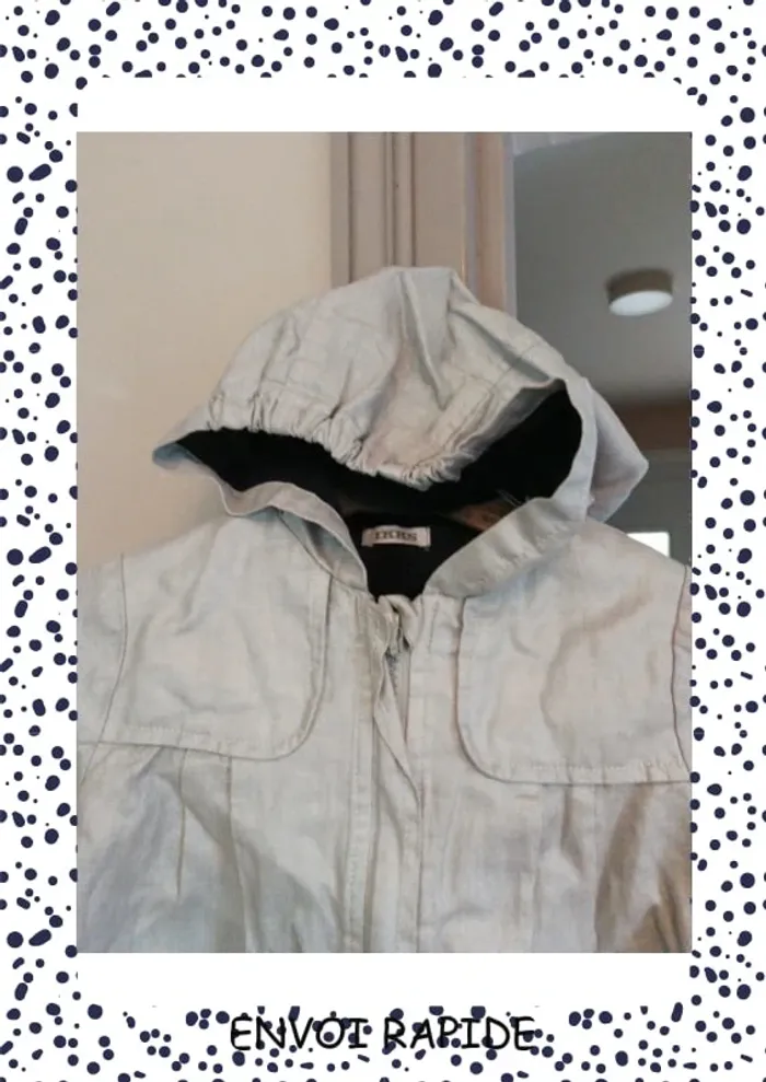 Veste trench à capuche demi saison ikks fille en 12 mois e - photo numéro 3