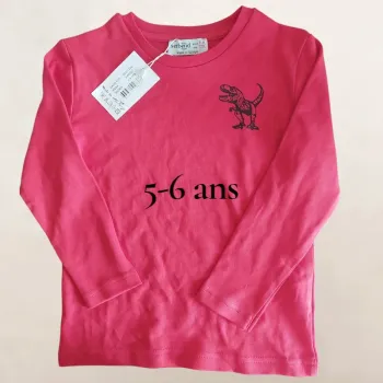 T-shirt manches longues garçon T. 5-6ans neuf avec étiquette