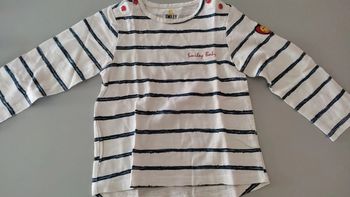 Tshirt ML marinière Smiley Baby T.23 M