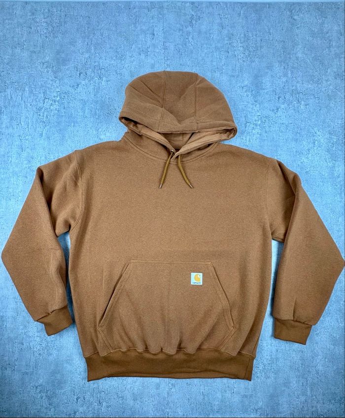 Carharrt Sweat à capuche - hoodie vintage workwear reworked | Taille M | Camel - photo numéro 3
