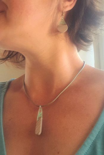 Parure résine et bois
