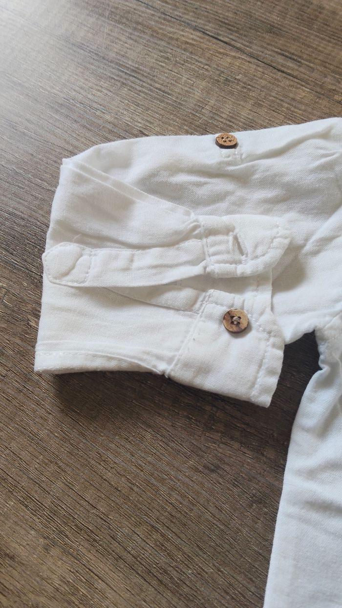 Chemise blanche en lin 3 ans - photo numéro 3