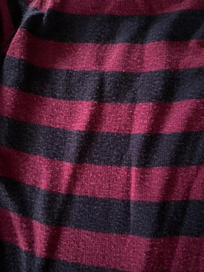 Robe maille à rayures violette/rose Okaidi 10 ans - photo numéro 5