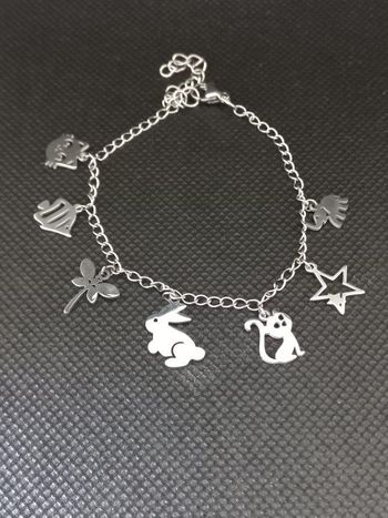 Bracelet argenté animaux