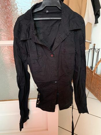 Chemisier manche longue noir 38