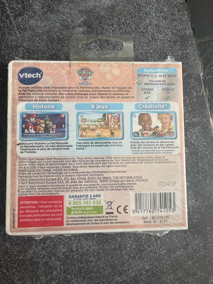 Jeu storio pat patrouille vtech neuf scellé - photo numéro 2