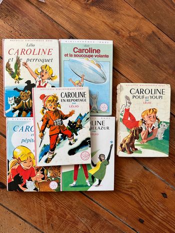 Lot de 6 livres Caroline romans histoires Bibliothèque rose anciens vintage Pierre Probst
