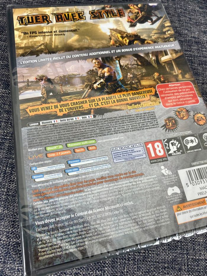 Bulletstorm Limited Ed - Jeu PC Neuf sous blister - Brand New Sealed - photo numéro 2