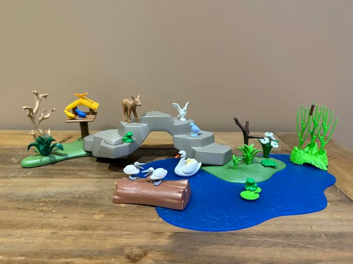 Lot playmobil foret, mare avec animaux - photo numéro 6