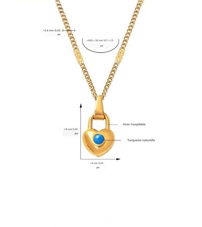 Collier doré en acier inoxydable, résistant à l’eau et hypoallergénique.Encore neuf jamais porté - photo numéro 3