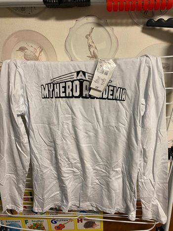 Dessus manches longues blanc hero academia XS