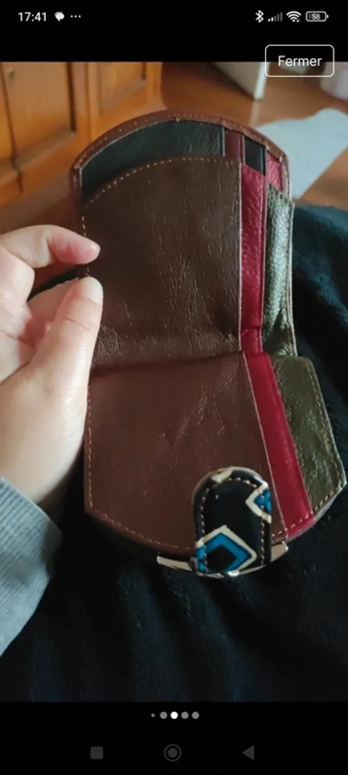 Portefeuille porte monnaie fleurie - photo numéro 8