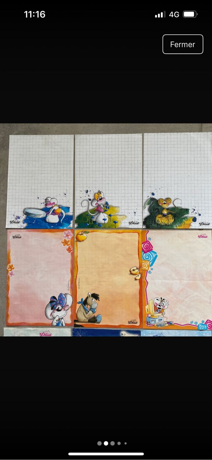 Lot de 18 Feuilles Diddl A6 - photo numéro 2