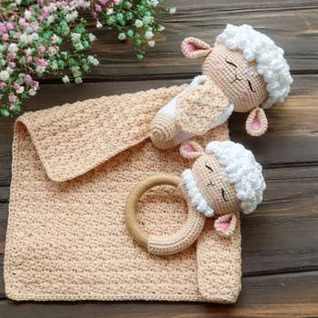 🐑🎁 Coffret Doudou & Hochet Mouton🐑🎁
