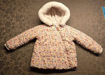 Manteau doudoune fleurie 2 ans 86cm