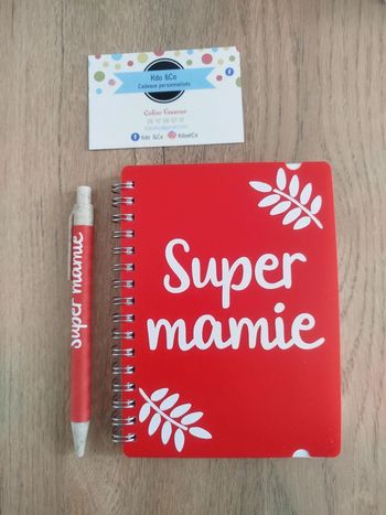 Ensemble carnet et stylo super mamie