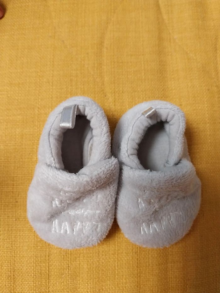 Chaussons bébé garçon gris - photo numéro 3