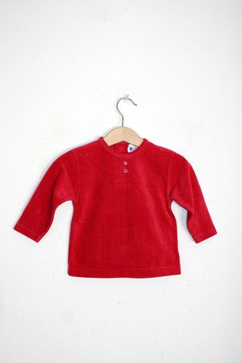 Haut velours rouge Kids Minis 12m